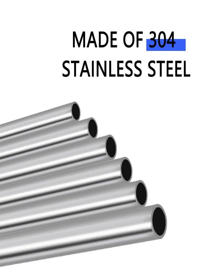 Tynulox 1" OD 304 Stainless Steel Tube, Thickened Pipe Wall & Weldable Tubing, Round Metal Pipe Industrial Straight Tube 12 inch Length (2 Pcs) - Image 3