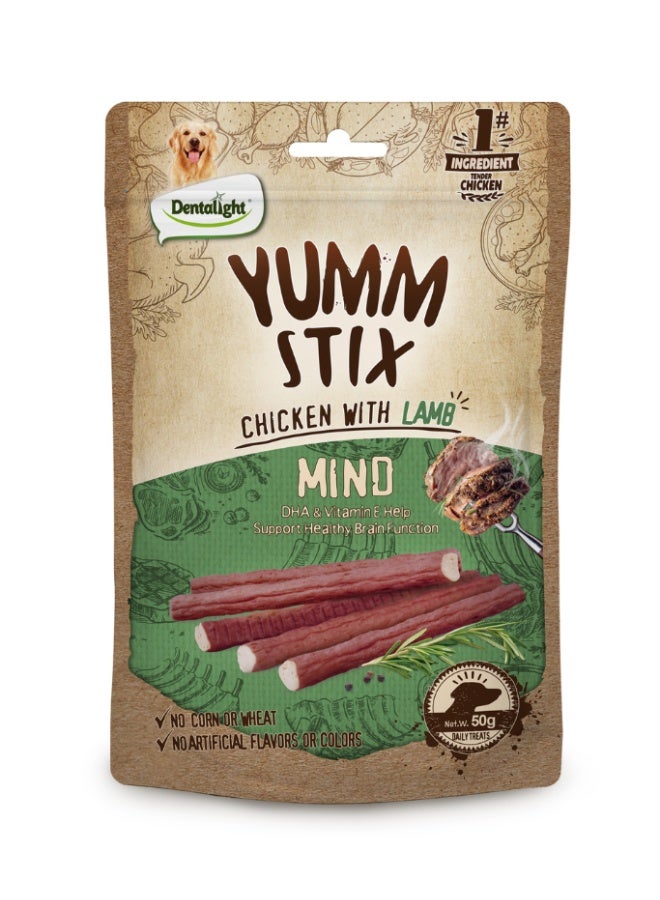 Dentalight Yumm Stix Dog Treat 50g - Chicken With Lamb