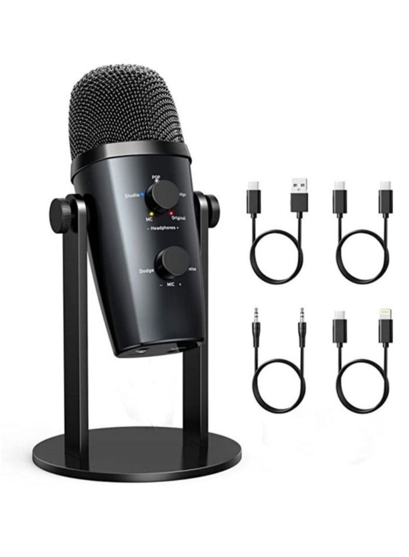 Jmary PW10 Professional Metal Voice Recording Usb Condenser Studio And Podcast Recording Gaming Microphones - Image 1