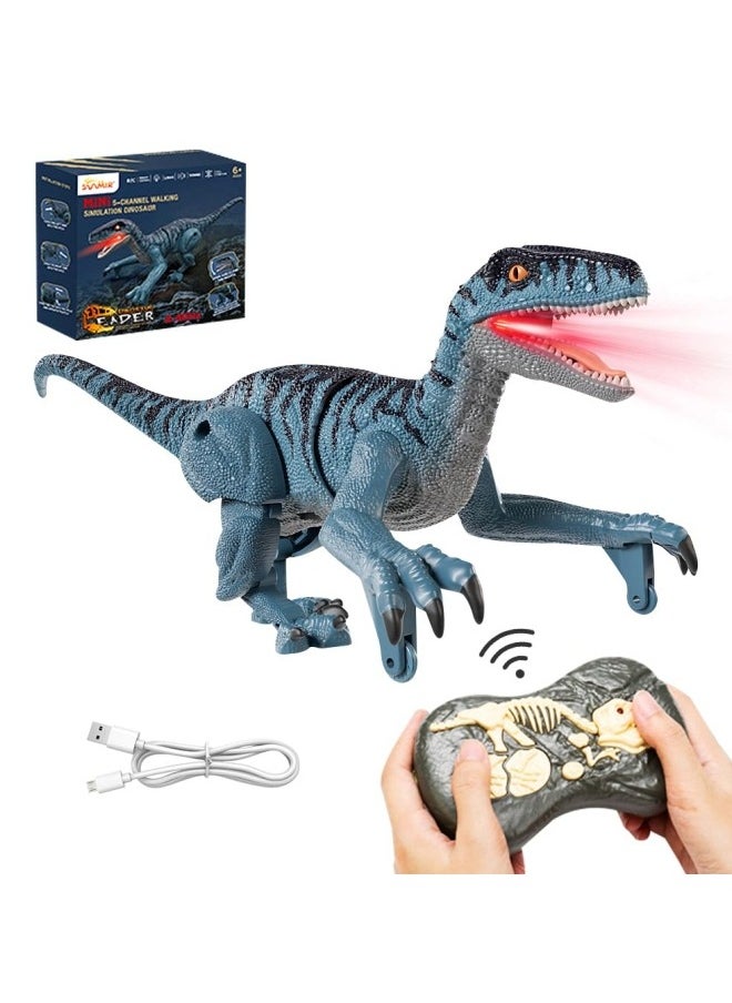 GGEROU Remote Control Dinosaur with Lights, Walking, Roaring, Twist, Dinausore Remote Control Toy, Dinosaur for Children Boys Girls 3 4 5 6 7 8 9 Years Old  - Image 1