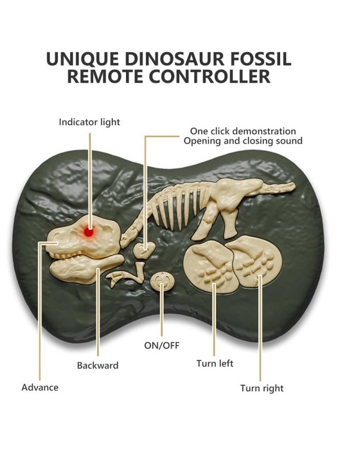 GGEROU Remote Control Dinosaur with Lights, Walking, Roaring, Twist, Dinausore Remote Control Toy, Dinosaur for Children Boys Girls 3 4 5 6 7 8 9 Years Old  - Image 4