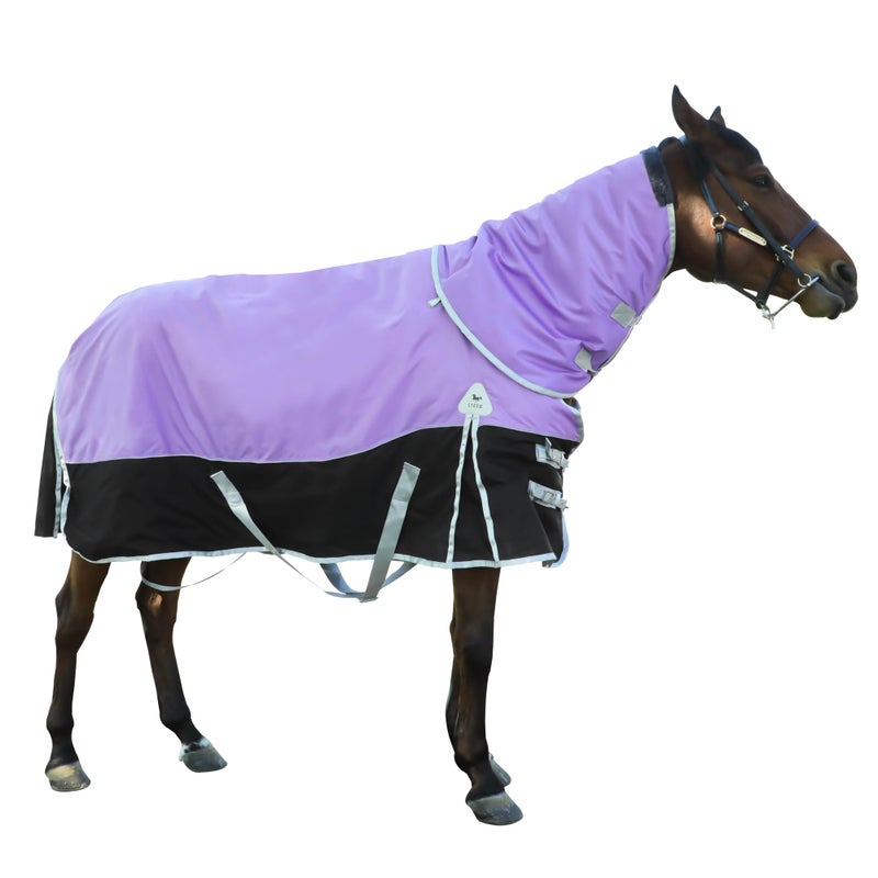AQINGR Horse Turnout Blankets Horse Blanket Winter Water Resistant,220-Gram Polyester Poly Filling Liner 1200D Premium Turnout Horse Blanke for Winter,Medium Weight Blanket 81 inches,155cm - Image 1