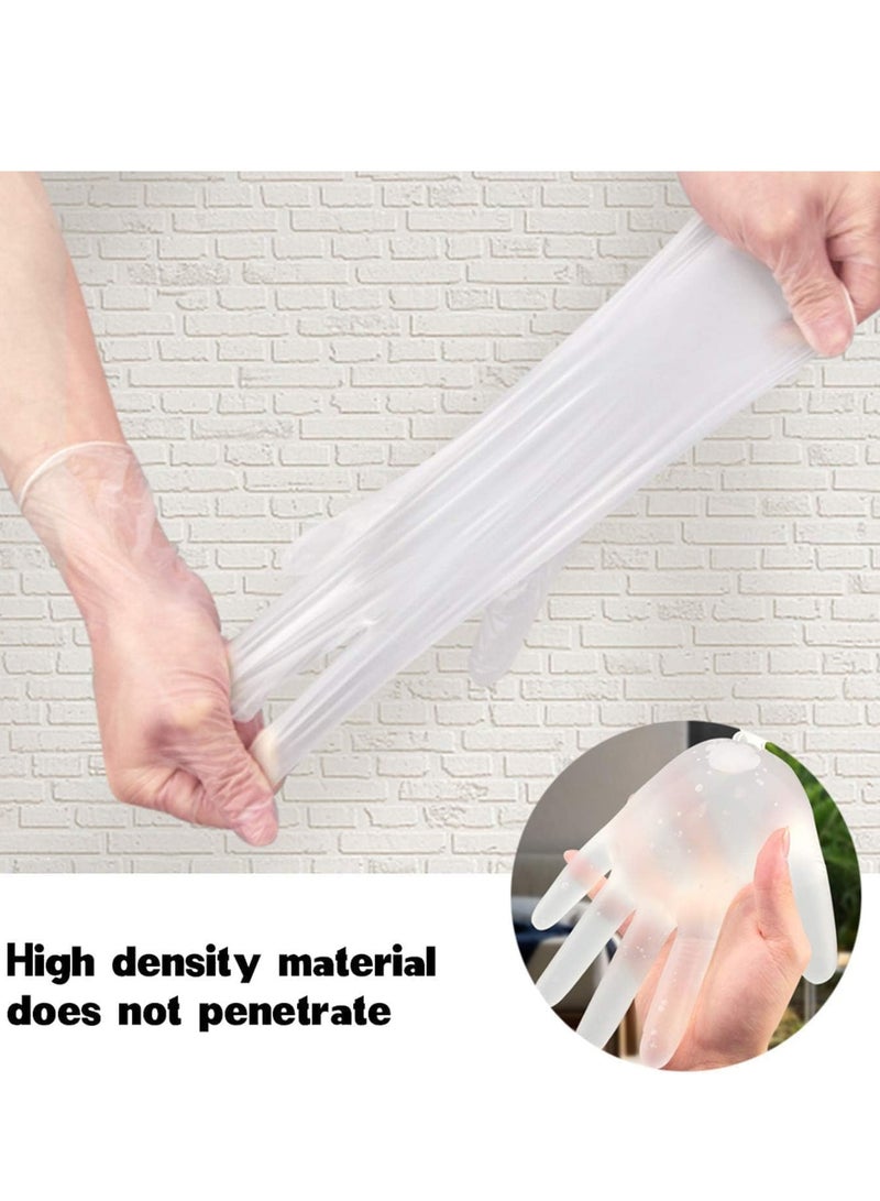 VIUAUAX 100 Pack Transparent Vinyl Disposable Gloves, Non-sterile, Food Safe, Latex Free, Virus Protection, Protective Gloves, Premium Quality for Everyday Use, Large  - Image 2