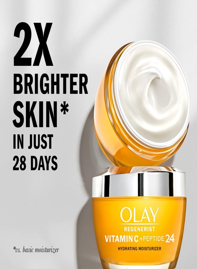 Olay Regenerist Vitamin C + Peptide 24 Brightening Face Moisturizer (1.7 Oz and Retinol 24 Night Face Moisturizer (1.7 Oz + 2 Travel Size Whip Face Moisturizers - Image 2