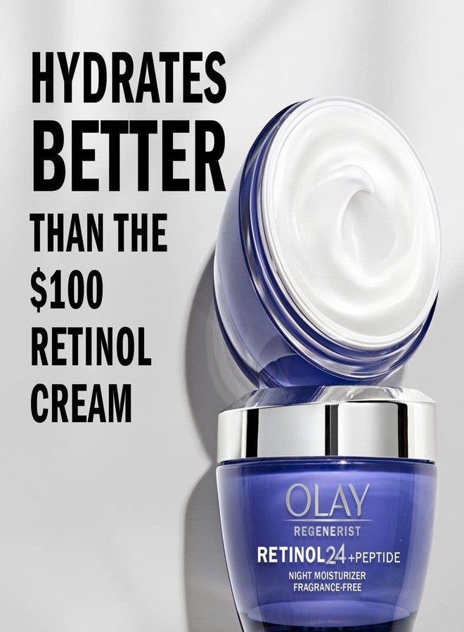 Olay Regenerist Vitamin C + Peptide 24 Brightening Face Moisturizer (1.7 Oz and Retinol 24 Night Face Moisturizer (1.7 Oz + 2 Travel Size Whip Face Moisturizers - Image 5