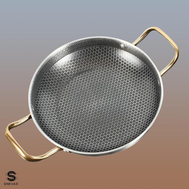 Snevad مقلاة سنيفاد بتصميم خلية النحل غير لاصقة مقلاة منزلية مقلاة خلية النحل لطهي المأكولات البحرية أواني الطهي مقلاة سداسية أدوات المطبخ - Image 2