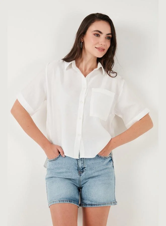 Lela Lela Regular Fit Chest Pocket Short Sleeve Shirt Women's SHIRT 6779324