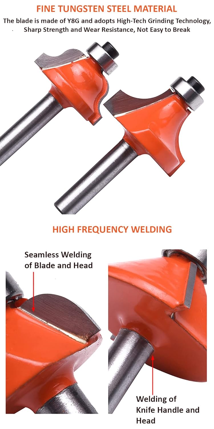 Harden 12Pcs Carbide Router Bits Set for Wood Y8G Fine Tungsten Steel Material Designed For Wood Working Tool 613212 - Image 4