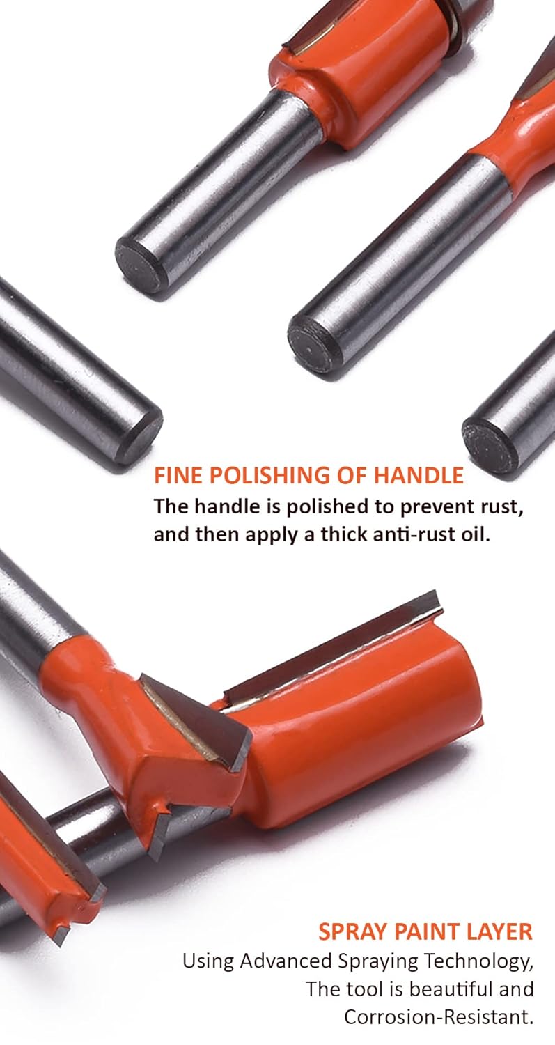 Harden 12Pcs Carbide Router Bits Set for Wood Y8G Fine Tungsten Steel Material Designed For Wood Working Tool 613212 - Image 5