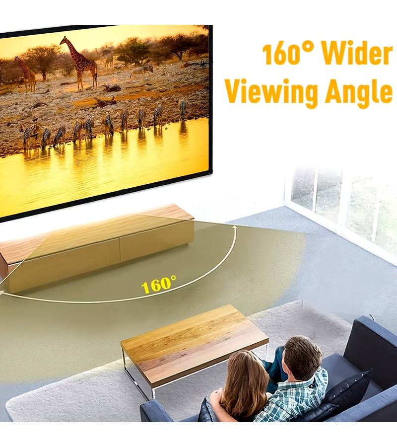 84 Inch 4K Projection Screen Foldable Portable Washable Double Sided Indoor Outdoor - Image 3