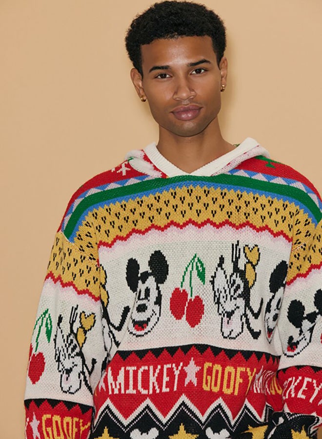 FOREVER 21 Disney Mickey & Goofy Hooded Sweater  - Image 4