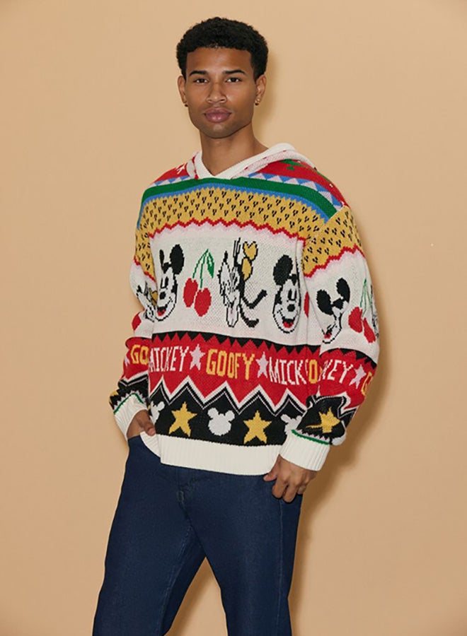 FOREVER 21 Disney Mickey & Goofy Hooded Sweater  - Image 2