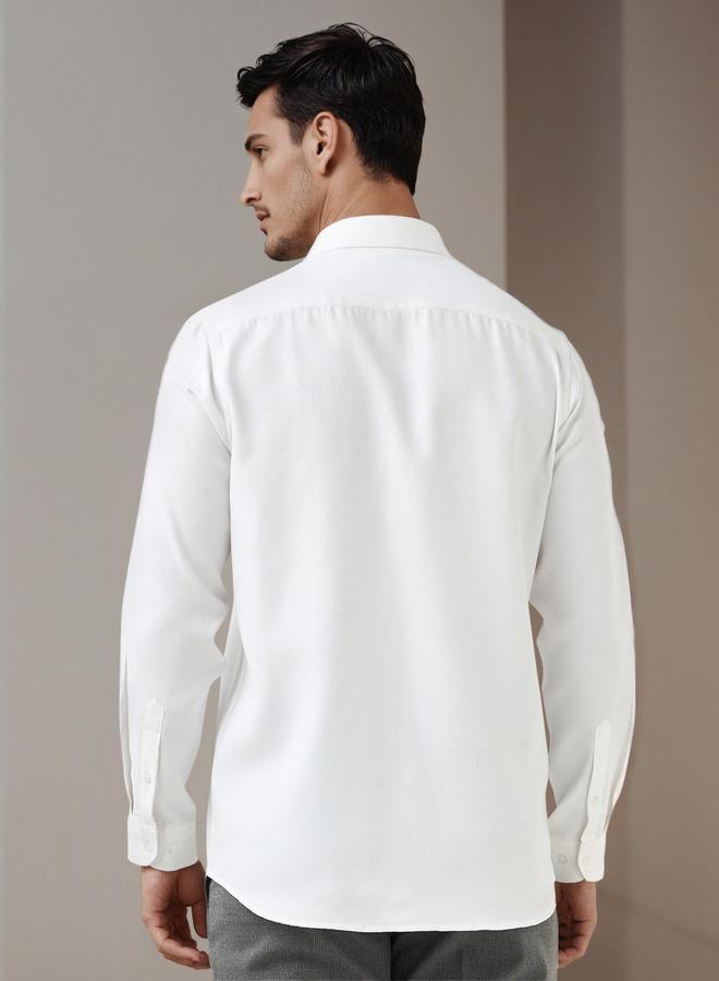 سبلاش فيڤ قميص رسمي بقصة عادية بنسيج دوبي - Image 3