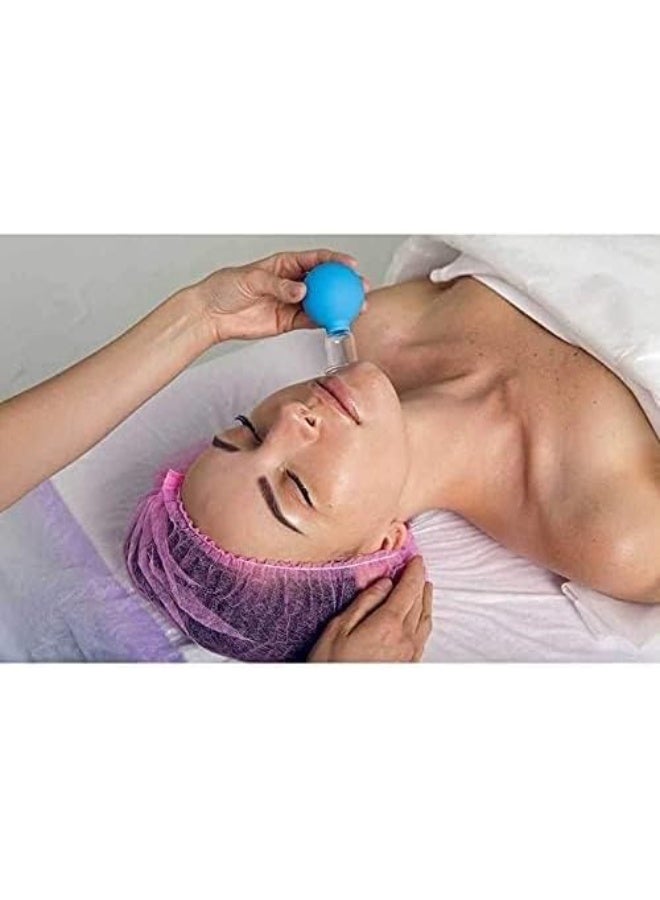 طقم كؤوس حجامة زجاجي احترافي 4 قطع - مجموعة الشفط بالسيليكون لعلاج التجاعيد والتصريف اللمفاوي - أداة تدليك الأنسجة العميقة للعين والوجه والجسم - لشد الجلد طبيعياً وتقليل السيلوليت - Image 3