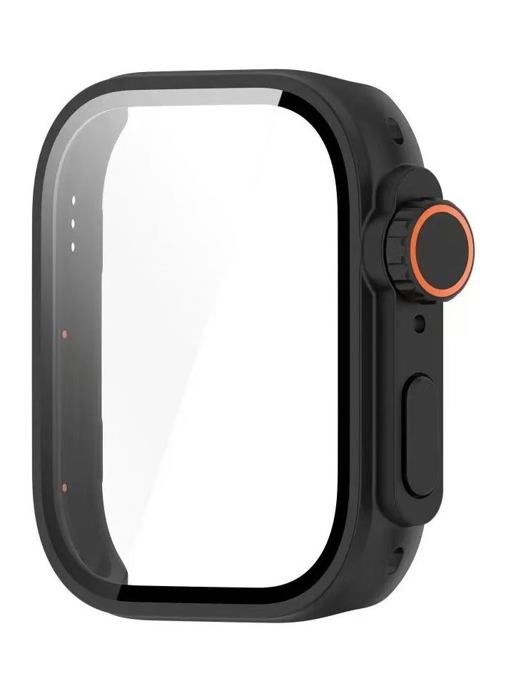 DKNG Full Coverage Phone Case with Tempered Film Screen Protector, Compatible with Huawei Watch Fit 4 and PC Smartwatch Accessories (Black) - Image 4