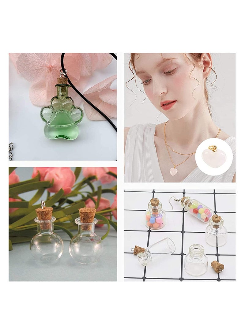 SOLARAE Stainless Steel Screw Eye Pin 10x4mm Stainless Steel Eye Pin Bail Pegs 1.2mm Pin Metal Hoop Peg Screw Eye Pin Hook for Half Drilled Beads Jewelry Earring Making - Image 5