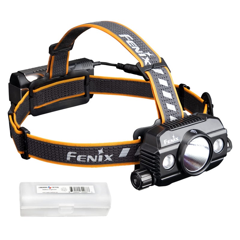 Fenix HP30R v2.0 Headlamp, 3000 Lumen Rechargeable Heavy-Duty with Spotlight & Floodlight, Detachable Power Pack and LumenTac Organizer, Black - Image 1