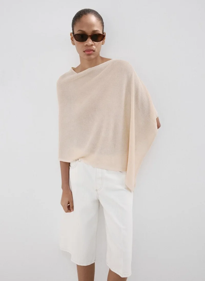 مانجو Asymmetrical knitted cape