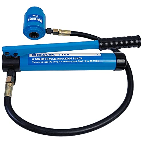 AMZCNC Hydraulic Knockout Punch Electrical Conduit Hole Cutter Set KO Tool Kit 1/2 to 2 inch (8T(1/2"-2")), Alloy Steel - Image 4