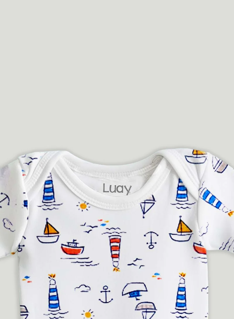 Luay  100% Cotton Based Onesies | Sleepsuits| Night Suits | Jumpsuit | Wondersuit for Baby Boys & Baby Girls, New-Born, infants,Toddlers_ Including Vibrant Pattren & Colors Create festive look  | Best Price UAE