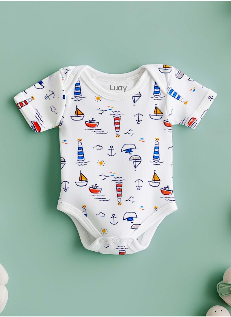 LUAY 100% Bamboo  Based Onesies | Sleepsuits| Night Suits|Jumpsuit | Wondersuit for Baby Boys & Baby Girls, New-Born, infants,Toddlers_ Including Vibrant Pattren & Colors Create festive look  - Image 3