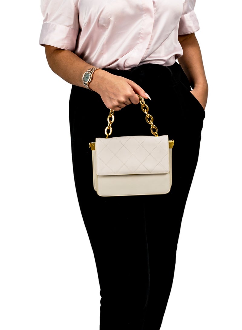 Embroidered Thread Rhombus Bag Chain Crossbody Bag Women for Evening Party and Casual Gathering  - Image 4