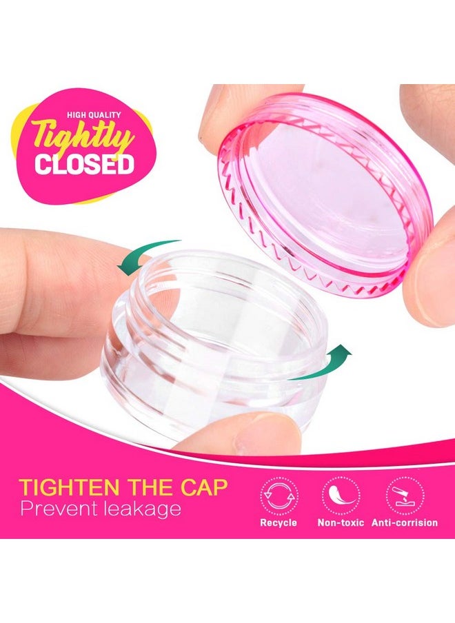 HNYYZL - Sample Container,5 Gram Empty Plastic Cosmetic Pot Jars For Eye Shadow Nails Powder Jewelry Cosmetic Lip Balm Lip Gloss Cream Lotion(10 Colors, 100 Pcs) - Image 1