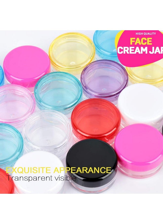 HNYYZL - Sample Container,5 Gram Empty Plastic Cosmetic Pot Jars For Eye Shadow Nails Powder Jewelry Cosmetic Lip Balm Lip Gloss Cream Lotion(10 Colors, 100 Pcs) - Image 1