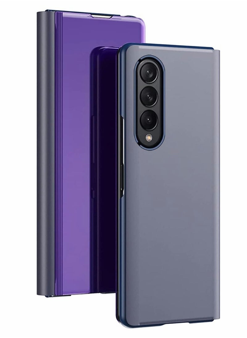 Y&D Excefore Case for Samsung Z Fold 3 Cover, Plating Mirror Makeup Phone Flip Shockproof Cover  - Image 3