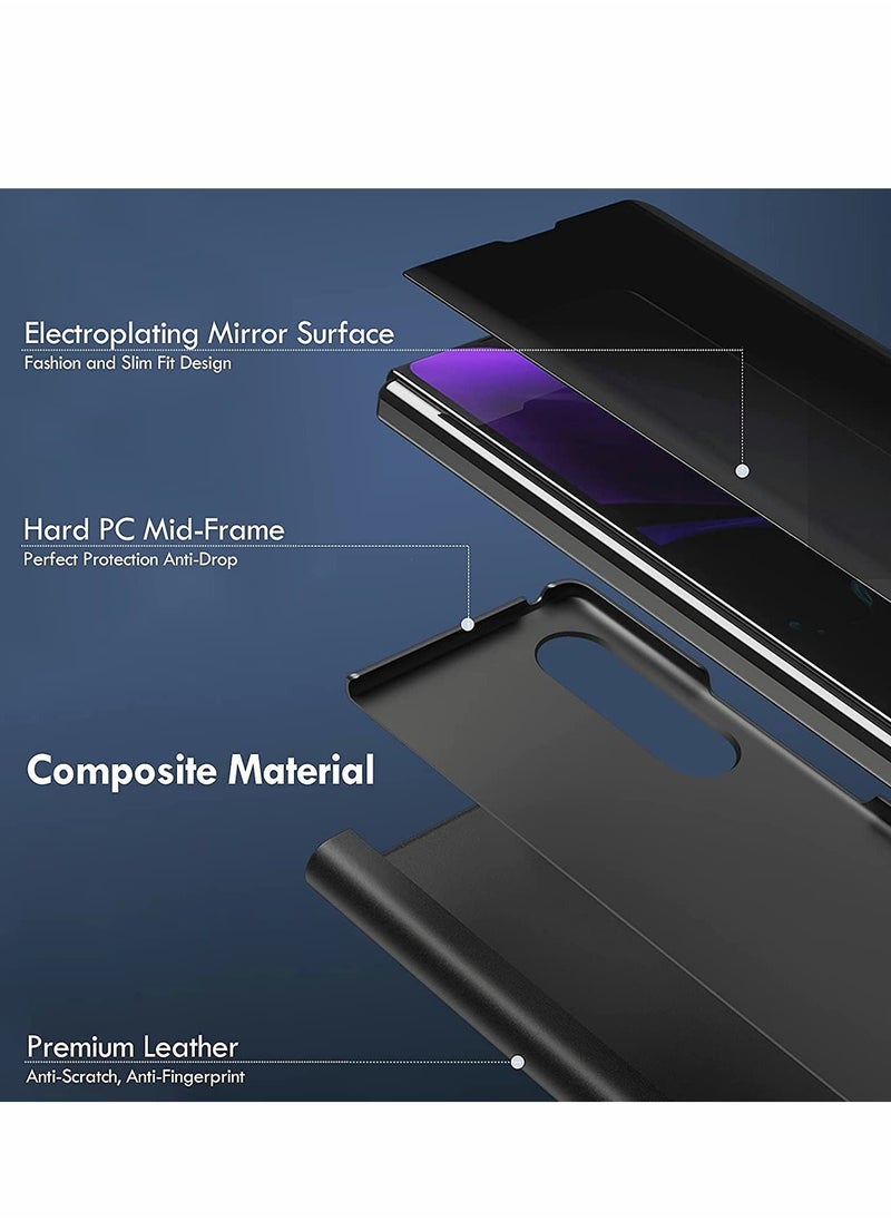 Y&D Excefore Case for Samsung Z Fold 3 Cover, Plating Mirror Makeup Phone Flip Shockproof Cover  - Image 4