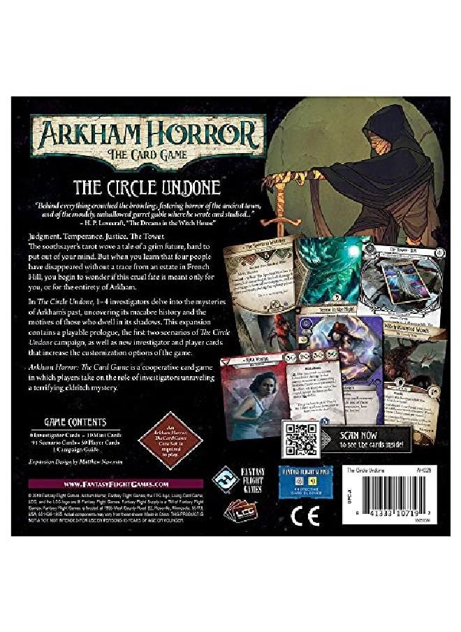 Fantasy Flight Games - Arkham Horror The Card Game The Circle Undone Deluxe Expansion ; Horror Game ; Mystery Game ; Cooperative Card Game ; Ages 14+ ; 12 Players ; Average Playtime 12 Hours ; Made By - Image 1