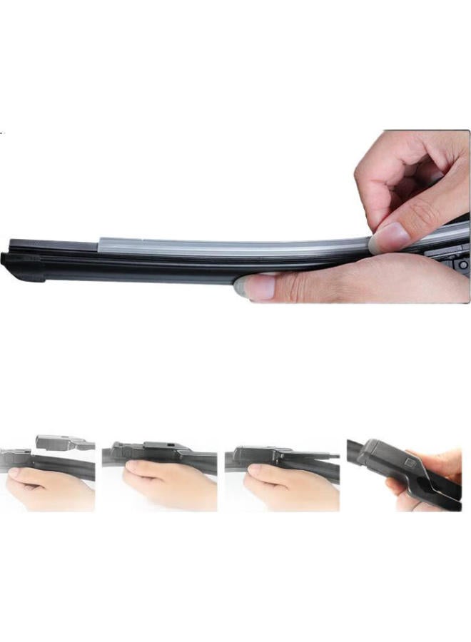 Yitu Modern 10Th Generation Sonata Dedicated Frameless Wiper Blades, 10Th Generation Sonata Wipers, 10 Wiper Blades, Original Size Car Wipers (1 Pair), A-Grade Rubber Strip - Image 1