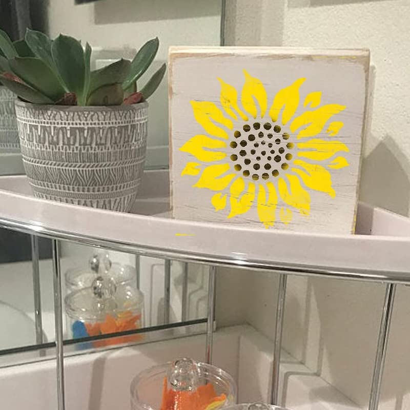 CLITHS Wooden Sun Flower Stencil for Painting on Canvas, Paper, Fabric, Walls and Furniture - Flower Stencil - Image 4