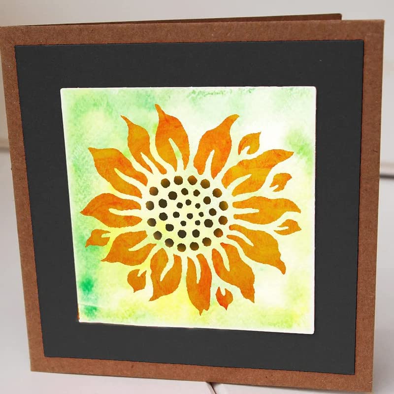 CLITHS Wooden Sun Flower Stencil for Painting on Canvas, Paper, Fabric, Walls and Furniture - Flower Stencil - Image 2