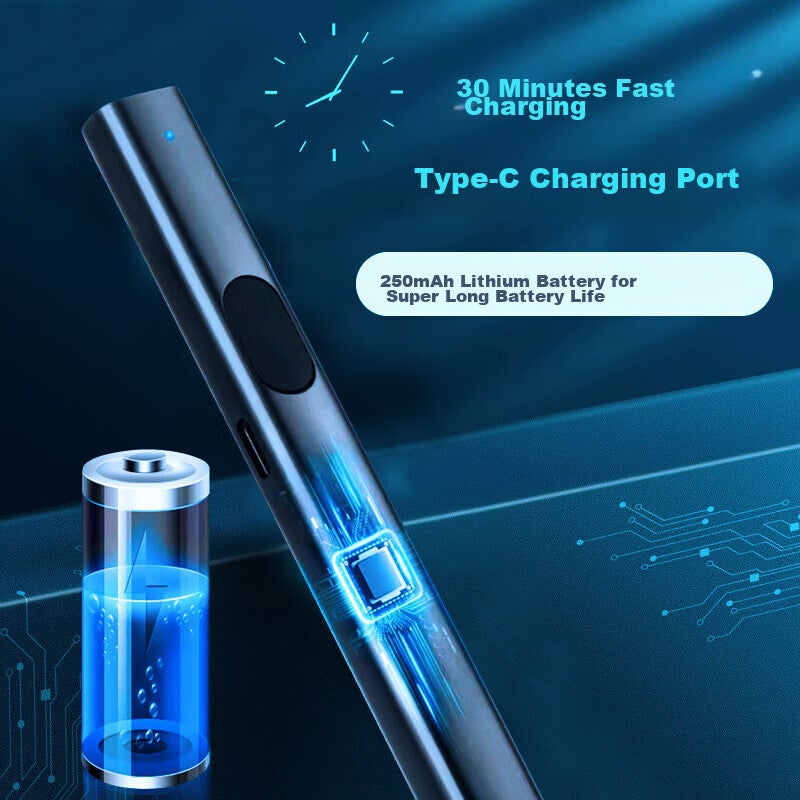 JD Jing Zao Whist Laser Pointer, Green Light Conference Pointer, Sales Office Pointer, USB Rechargeable High-Power Long-Range Laser Light, Bright Infrared Laser Pen, Outdoor Coach-Specific A5 Gray And Black - Image 3