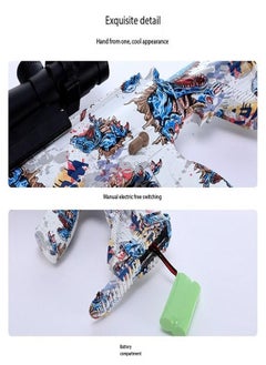 fashionhome M416 Assault Rifle Shape Gun Electric Automatic Hydrogel Balls Blaster Water Pallet Gun Gel Balls Gun with Scope and Silencer for Outdoor Activity Toy Gun Birthday Holiday Gift for Children  - Image 2