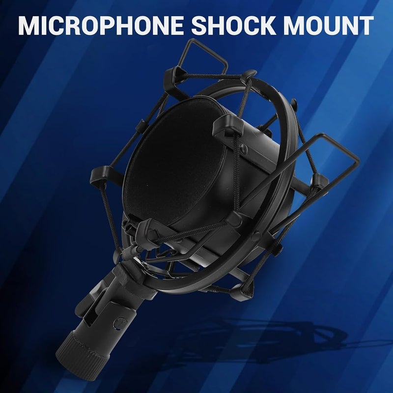 Ashata Anti-Vibration Microphone Shock Mount for Studio Mics, Soft Pad Aluminum Alloy Mount 55-65mm Diameter - Image 2