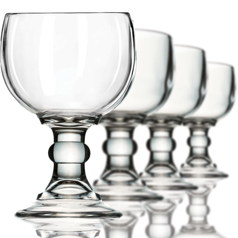 Amehla Amehla Schooner Beer Glasses Set  21ounce Large Margarita Glass Big Goblet Style Beer Glass for Coronarita Michelada Cup Fish Bowl Glasses for Drinks or Shrimp Cocktail  Set of 4 Clear 