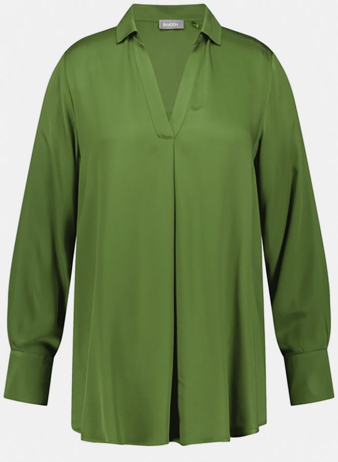 GERRY WEBER Long Sleeve Blouse With A V-Neckline - Image 4