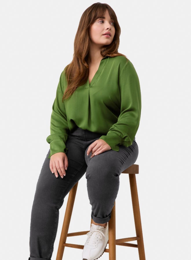 GERRY WEBER Long Sleeve Blouse With A V-Neckline - Image 3