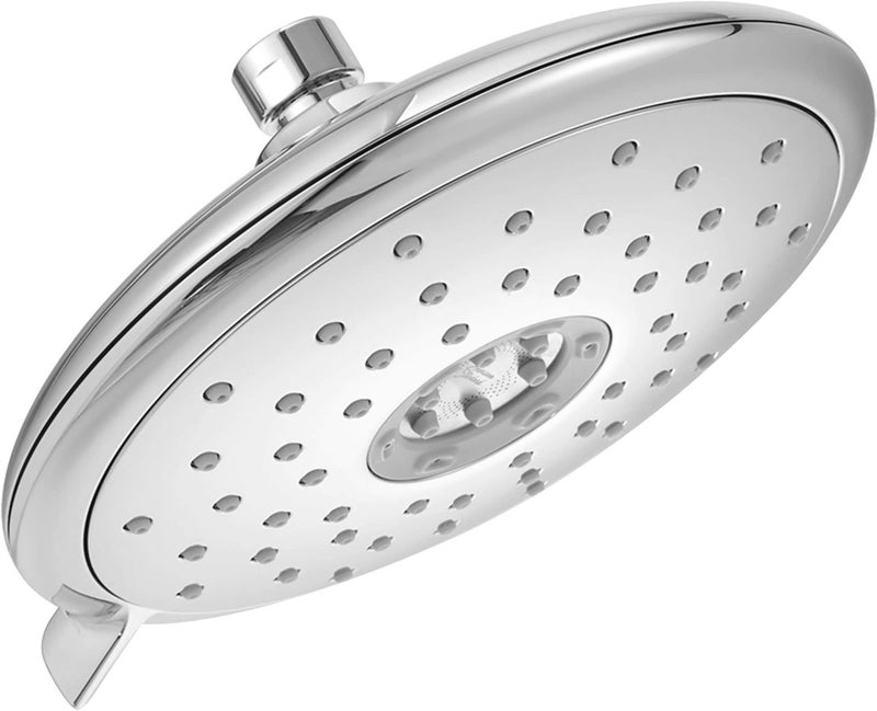 American Standard 9038074.002 Spectra Fixed 4-Function Adjustable Shower Head 7-inch 1.8 GPM, Polished Chrome - Image 1