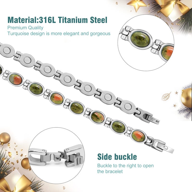 JEROOT Ultra Strength Magnetic Bracelets, Bracelet for Women and men, 3500-6000 Gauss Neodymium Magnets, Magnetic Field Therapy Jewelry Gift - Image 2