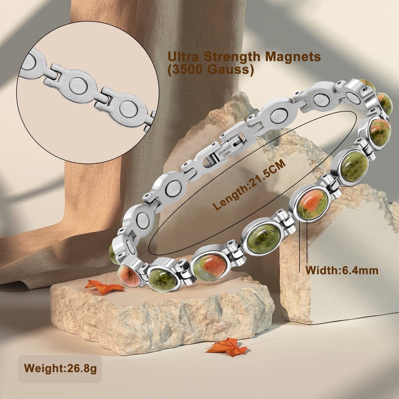 JEROOT Ultra Strength Magnetic Bracelets, Bracelet for Women and men, 3500-6000 Gauss Neodymium Magnets, Magnetic Field Therapy Jewelry Gift - Image 3
