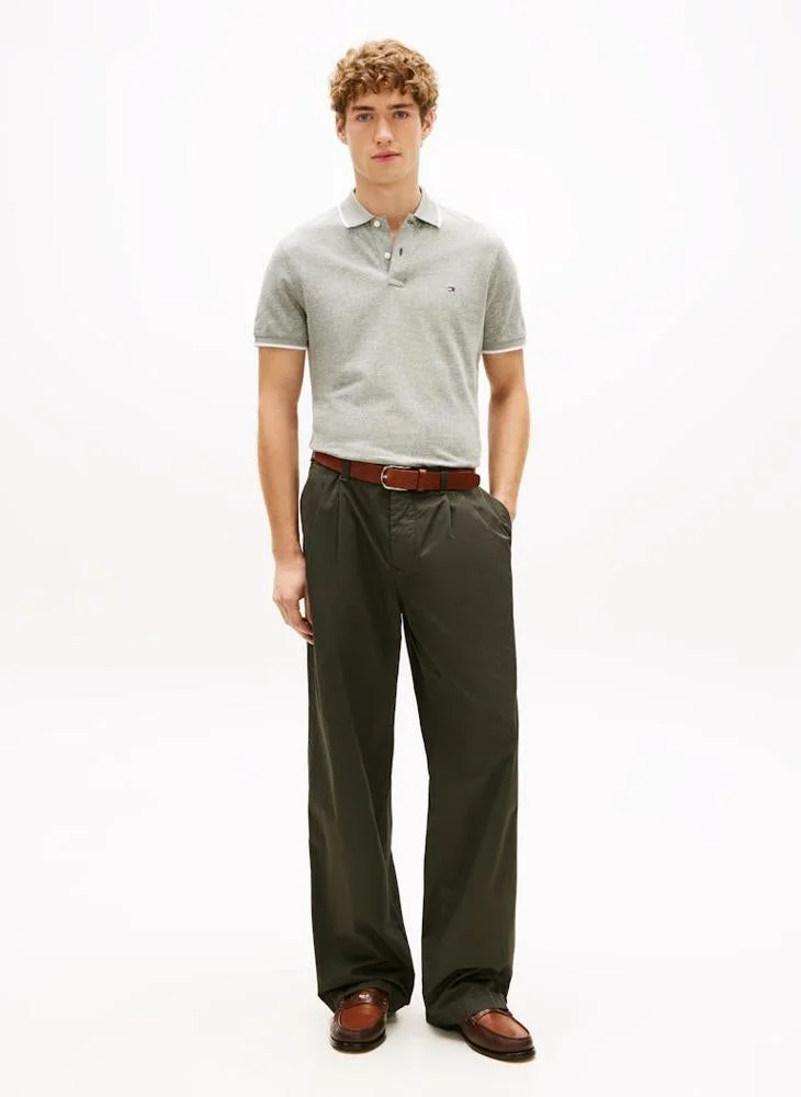 TOMMY HILFIGER  Regular Fit Pique Polo Shirt With Linen for Men | Best Price UAE