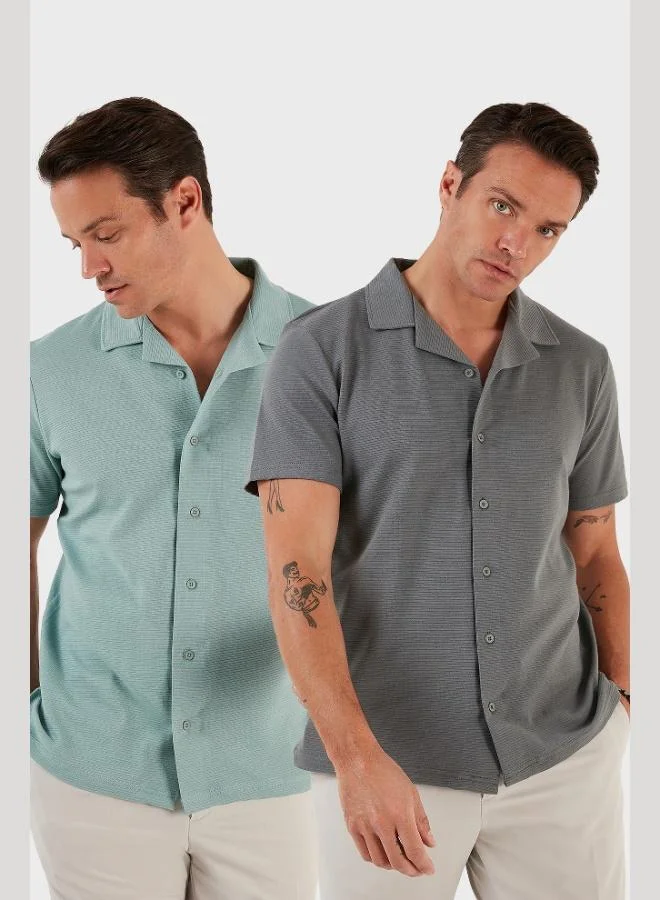Buratti Buratti Cotton Regular Fit Short Sleeve 2-Pack Shirt Men's SHIRT 5902640S2