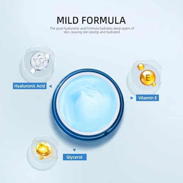SHEEPFLY Hydro Boost Hyaluronic Acid Moisturizing Water Gel, Face Moisturizer for Oil Skin, Lightweight and Long lasting Moisturizer-1.76Oz (blue) - Image 5