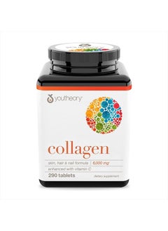 Collagen with Vitamin C, Advanced Hydrolyzed Formula for Optimal Absorption, Skin, Hair, Nails and Joint Support, 290 Supplements
