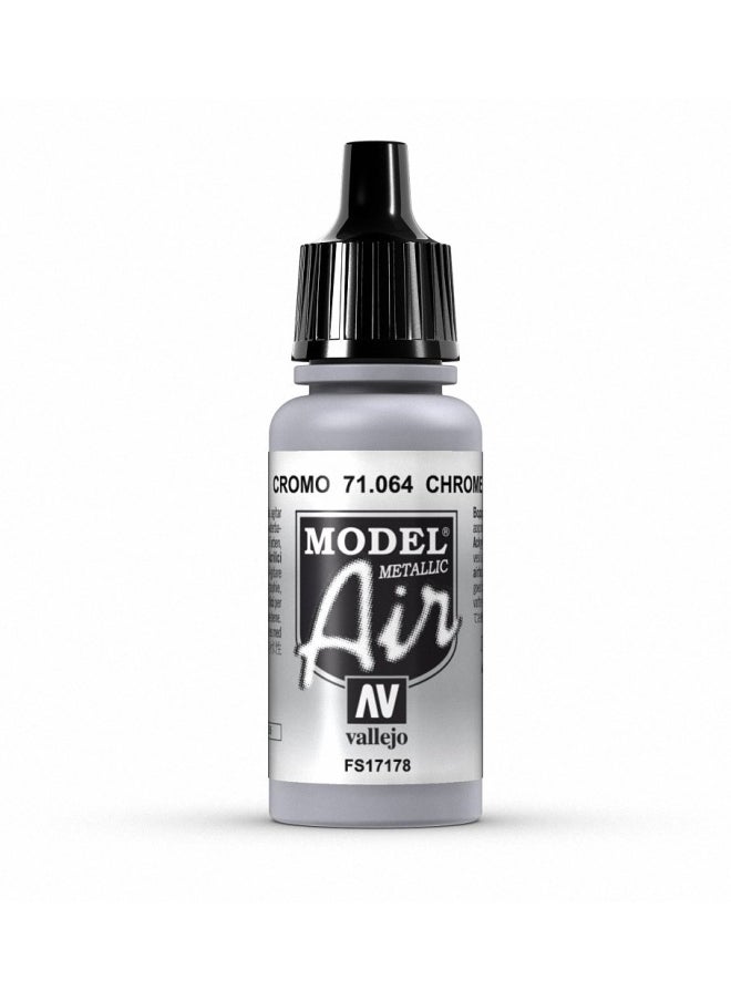 Vallejo Vallejo 71.064 Model Air Matte Acrylic Paint 17 Ml  Metallic Chrome 