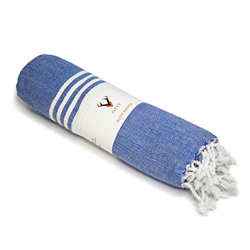 PATVY Bath Towels| Light Weight Turkish Style Bath Towels For Men Large Size Cotton|75 X 150Cm Quick Absorption &Faster Drying Bath Towel For Women| 100% Cotton (Pack Of 1, Royal Blue), 90 TC - Image 1