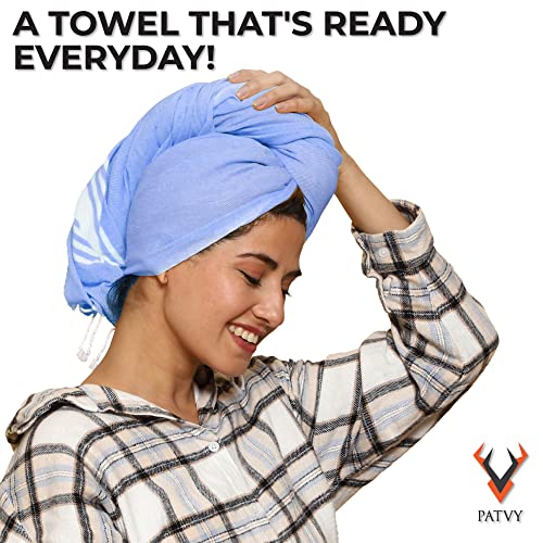 PATVY Bath Towels| Light Weight Turkish Style Bath Towels For Men Large Size Cotton|75 X 150Cm Quick Absorption &Faster Drying Bath Towel For Women| 100% Cotton (Pack Of 1, Royal Blue), 90 TC - Image 5
